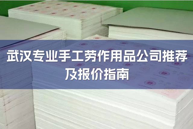 武汉专业手工劳作用品公司推荐及报价指南-1